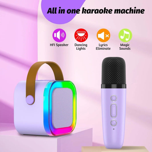K12 Bluetooth Karaoke Speaker with Voice Changer Mic