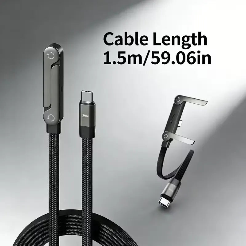 240 W (2in 1 type C fast charging cable + mobile stand)