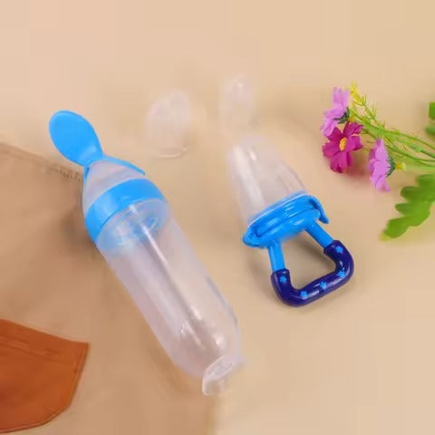 Silicone Pacifier and Feeding Spoon Set