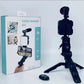 AY-49 Vlogging Kit | Portable Video Recording Setup with LED Light, Shotgun Mic & Flexible Tripod