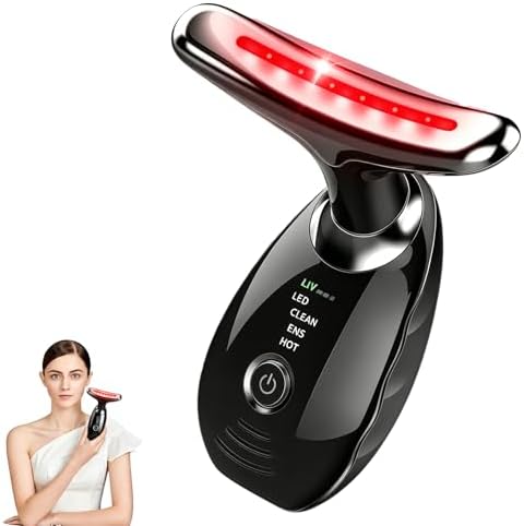 Neck Lifting And Tightening Massager EMS Microcurrent Face And Neck Device With LED Light