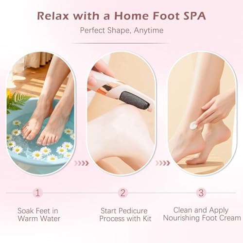 Rechargeable Foot Callus Remover With 1 Extra Head | Foot Pedi | Grinder For Soft Skin | Find Back Feet Care