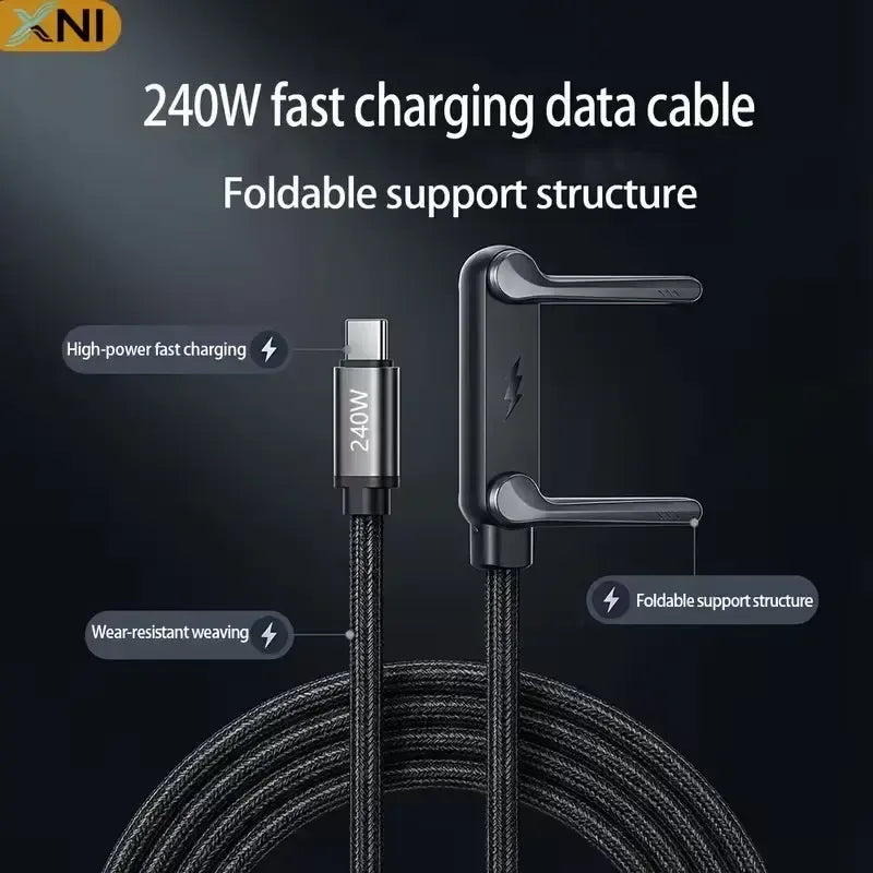 240 W (2in 1 type C fast charging cable + mobile stand)
