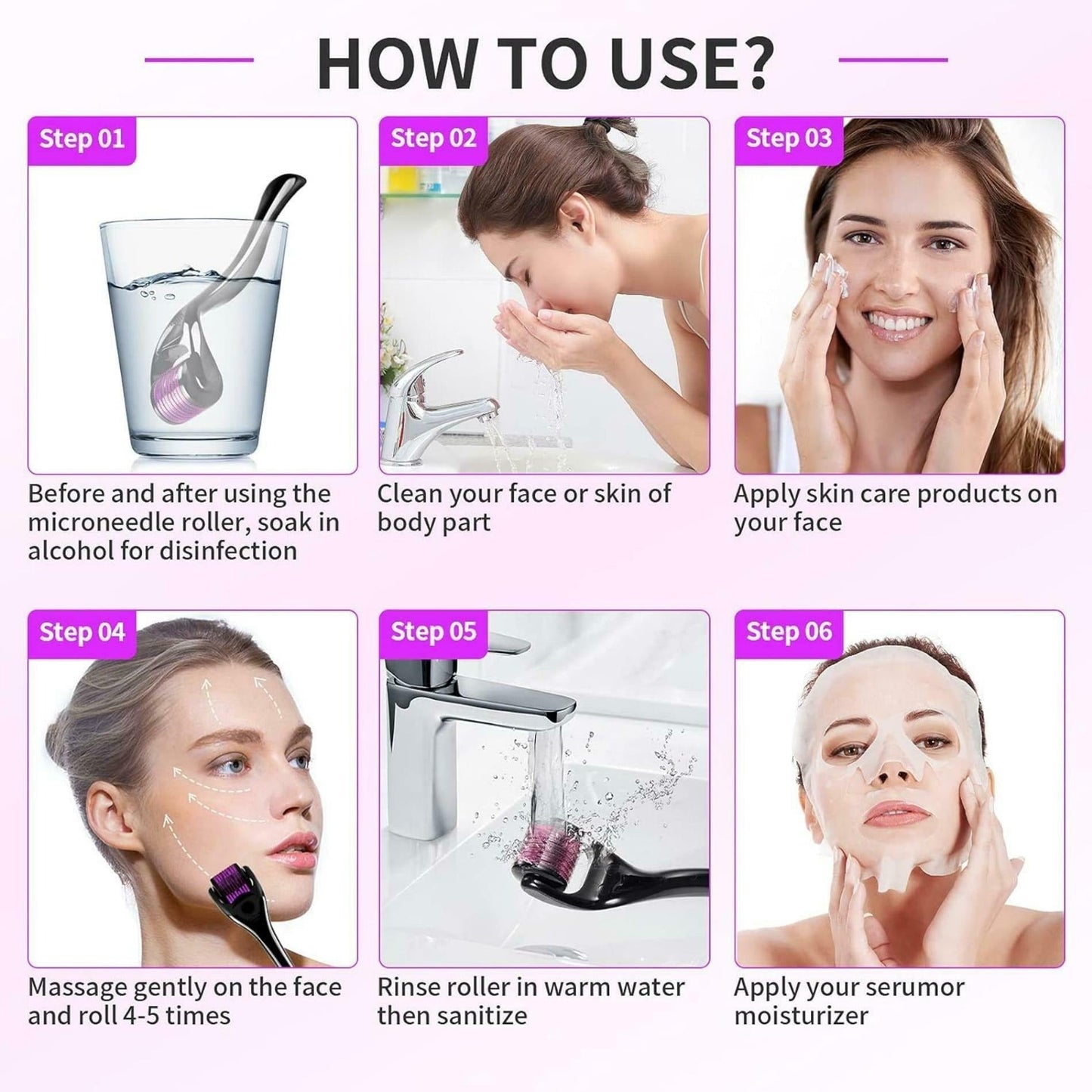 Derma Face Roller, 0.5 mm
