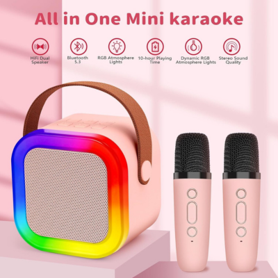 K12 Bluetooth Karaoke Speaker with Voice Changer Mic