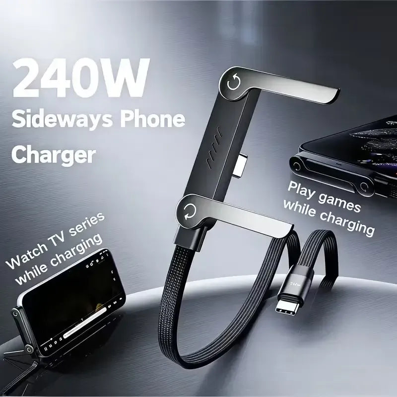 240 W (2in 1 type C fast charging cable + mobile stand)