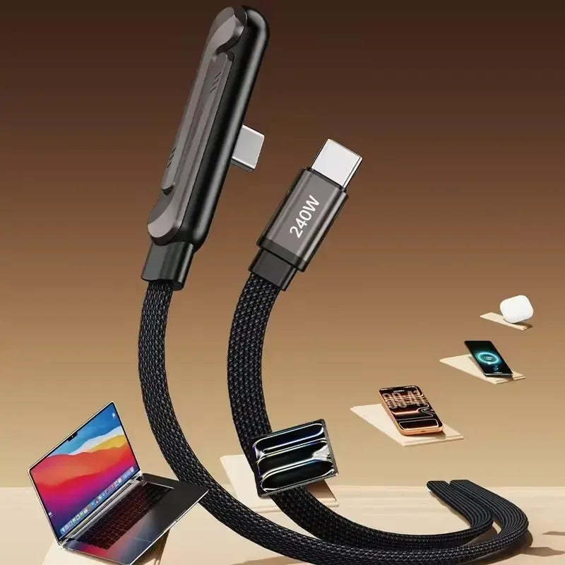 240 W (2in 1 type C fast charging cable + mobile stand)