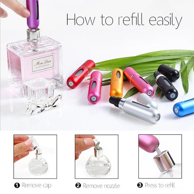 10 Pcs Reusable Perfume Refiller